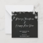 Zakelijke kerstfeestkaarten notitiekaartje (Voorkant)