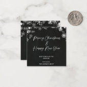 Zakelijke kerstfeestkaarten notitiekaartje (Voorkant / Achterkant in situ)