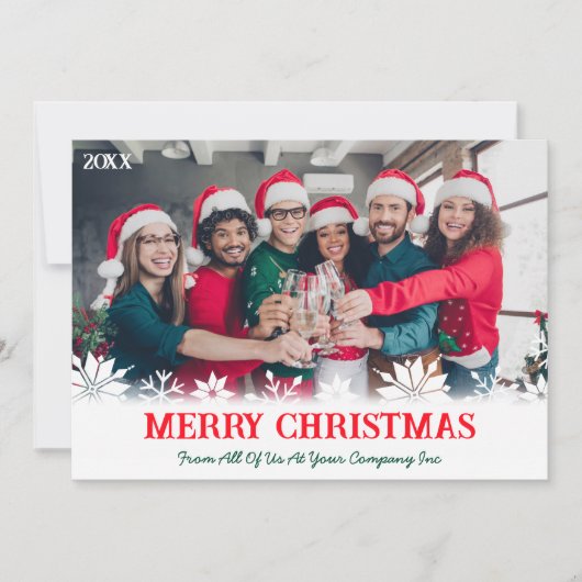 Zakelijke kerstfoto van het bedrijf feestdagenkaart (Voorkant)