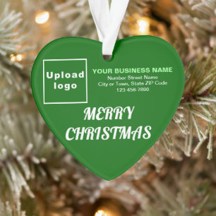 Zakelijke Kerstgroene Hart Acryl Ornament