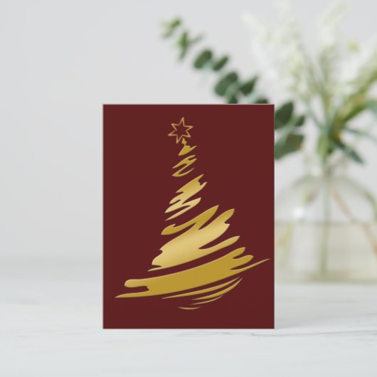 Zakelijke kerstgroet ansichtkaarten feestdagenkaart (Staand voorkant)