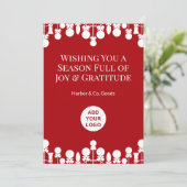 Zakelijke kerstgroet | Eenvoudig ontwerp Feestdagenkaart (Staand voorkant)