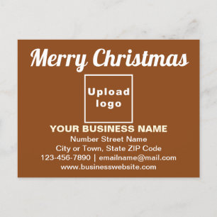 Zakelijke kerstgroet op bruin Briefkaart