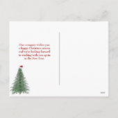 zakelijke kerstgroet op buffelruit feestdagenkaart (Achterkant)