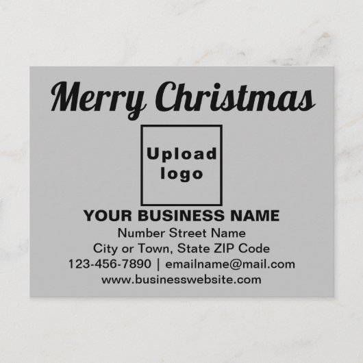 Zakelijke kerstgroet op grijs Briefkaart (Voorkant)