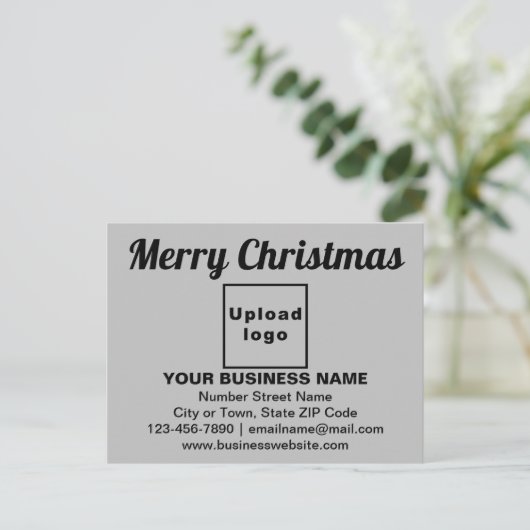 Zakelijke kerstgroet op grijs Briefkaart (Staand voorkant)