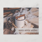 Zakelijke kerstgroeten met warme winterwensen feestdagenkaart (Voorkant)