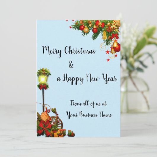 Zakelijke kerstkaart (Staand voorkant)