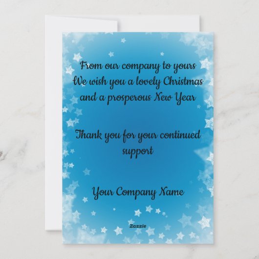 Zakelijke kerstkaart (Achterkant)