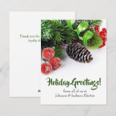 Zakelijke kerstKaart aanpassen (Voorkant / Achterkant)