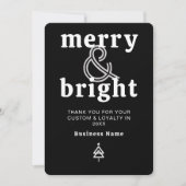 Zakelijke Kerstkaart Merry & Bright (Voorkant)