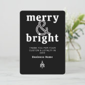 Zakelijke Kerstkaart Merry & Bright (Staand voorkant)