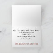 Zakelijke kerstKaart met kerstmis Feestdagen Kaart (Binnen)