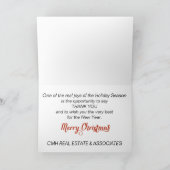 Zakelijke kerstKaart met kerstmis Feestdagen Kaart (Binnen)