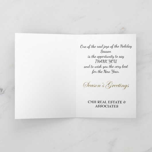 Zakelijke kerstKaart met kerstmis Feestdagen Kaart (Binnen)