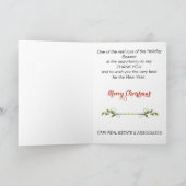 Zakelijke kerstKaart met kerstmis Feestdagen Kaart (Binnen)