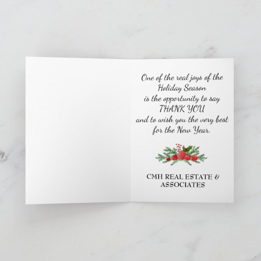 Zakelijke kerstKaart met kerstmis Feestdagen Kaart (Binnen)