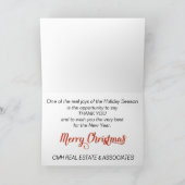 Zakelijke kerstKaart met kerstmis Feestdagen Kaart (Binnen)