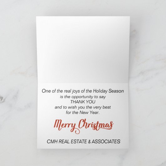 Zakelijke kerstKaart met kerstmis Feestdagen Kaart (Binnen)