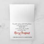 Zakelijke kerstKaart met kerstmis Feestdagen Kaart (Binnen)