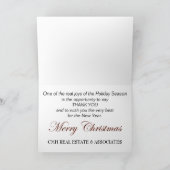 Zakelijke kerstKaart met kerstmis Feestdagen Kaart (Binnen)