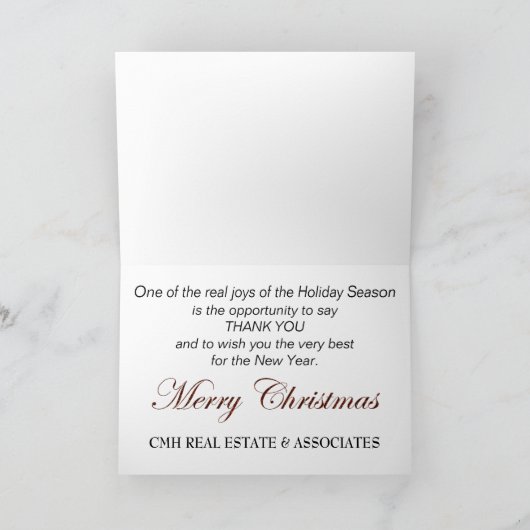 Zakelijke kerstKaart met kerstmis Feestdagen Kaart (Binnen)