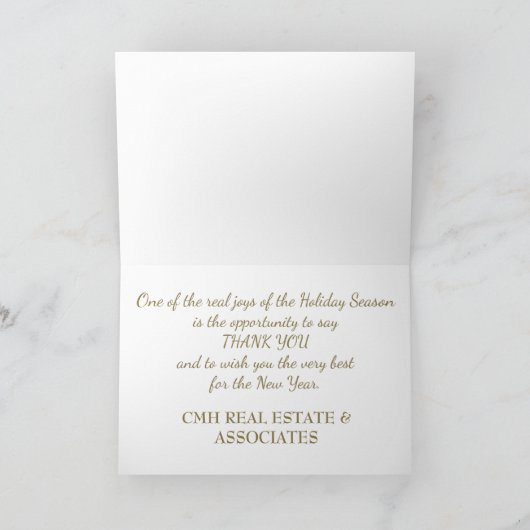 Zakelijke kerstKaart met kerstmis Feestdagen Kaart (Binnen)