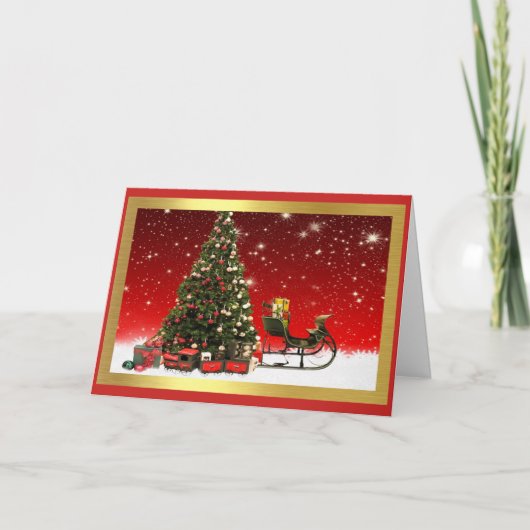 Zakelijke kerstKaart met kerstmis Feestdagen Kaart (Voorkant)