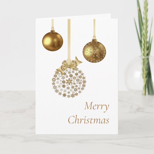 Zakelijke kerstKaart met Ornamenten en vers. Kaart (Voorkant)