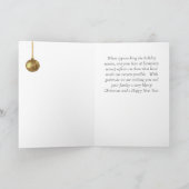 Zakelijke kerstKaart met Ornamenten en vers. Kaart (Binnen)