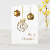 Zakelijke kerstKaart met Ornamenten en vers. Kaart (Gele Bloem)