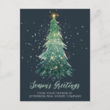 Zakelijke kerstkaart van Vintage Sparkling Christm