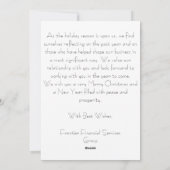 Zakelijke kerstkaart voor bedrijven (Achterkant)