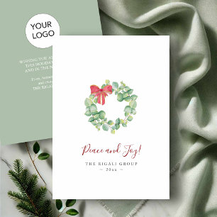 Zakelijke Kerstkaarten Bedrijfslogo Feestdagenkaart