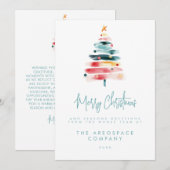 Zakelijke kerstkaarten kaart (Voorkant / Achterkant)