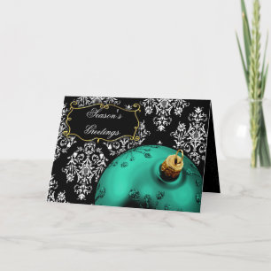 Zakelijke kerstkaarten voor aqua feestdagen kaart