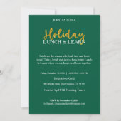Zakelijke Kerstlunch & Leer Uitnodiging (Voorkant)