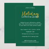 Zakelijke Kerstlunch & Leer Uitnodiging (Voorkant / Achterkant)