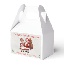 Zakelijke kerstman visitekaart Mr&Mrs Claus