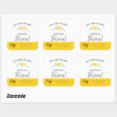 zakelijke kerstmarketing cadeau business bloom vierkante sticker (Vel)