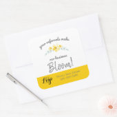zakelijke kerstmarketing cadeau business bloom vierkante sticker (Envelop)