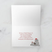 Zakelijke Kerstmis Dank U met sneeuwpop Bedankkaart (Binnen)