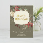 Zakelijke kerstmis feestdagenkaart (Staand voorkant)