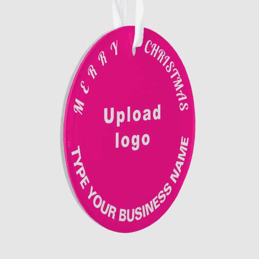 Zakelijke kerstroze cirkel acrylversiering ornament (voorkant)