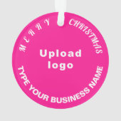 Zakelijke kerstroze cirkel acrylversiering ornament (achterkant)