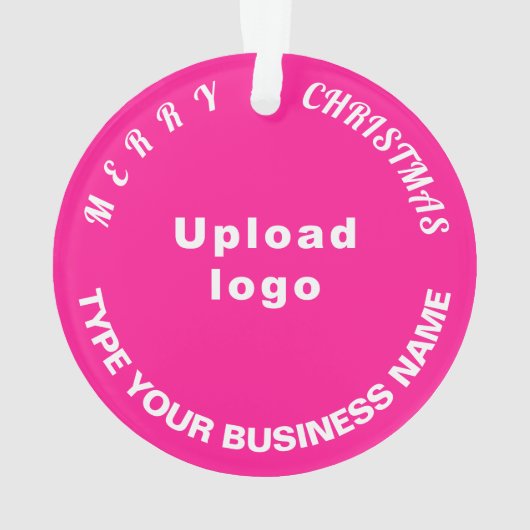 Zakelijke kerstroze cirkel acrylversiering ornament (achterkant)