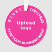Zakelijke kerstroze cirkel acrylversiering ornament (voorkant)