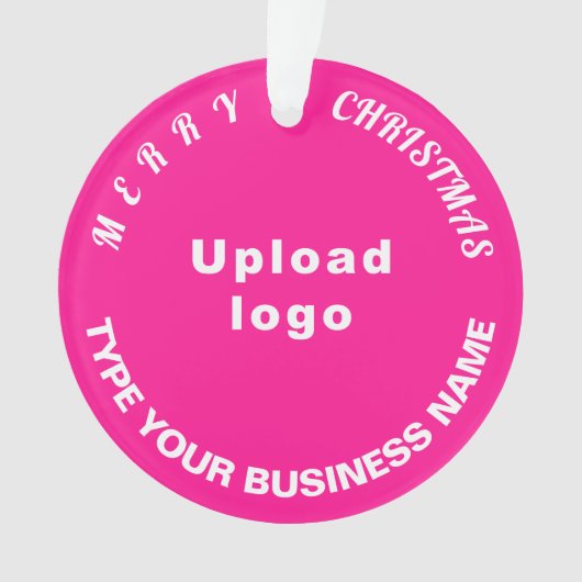 Zakelijke kerstroze cirkel acrylversiering ornament (voorkant)