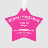 Zakelijke kerstroze ster Acrylversiering Ornament (achterkant)