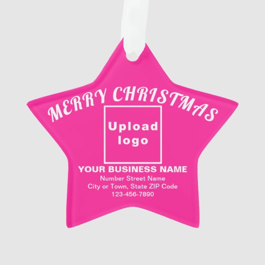 Zakelijke kerstroze ster Acrylversiering Ornament (achterkant)